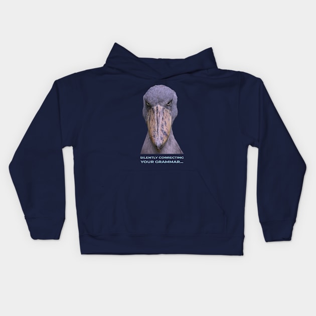 Silently Correcting Your Grammar Kids Hoodie by TimeTravellers